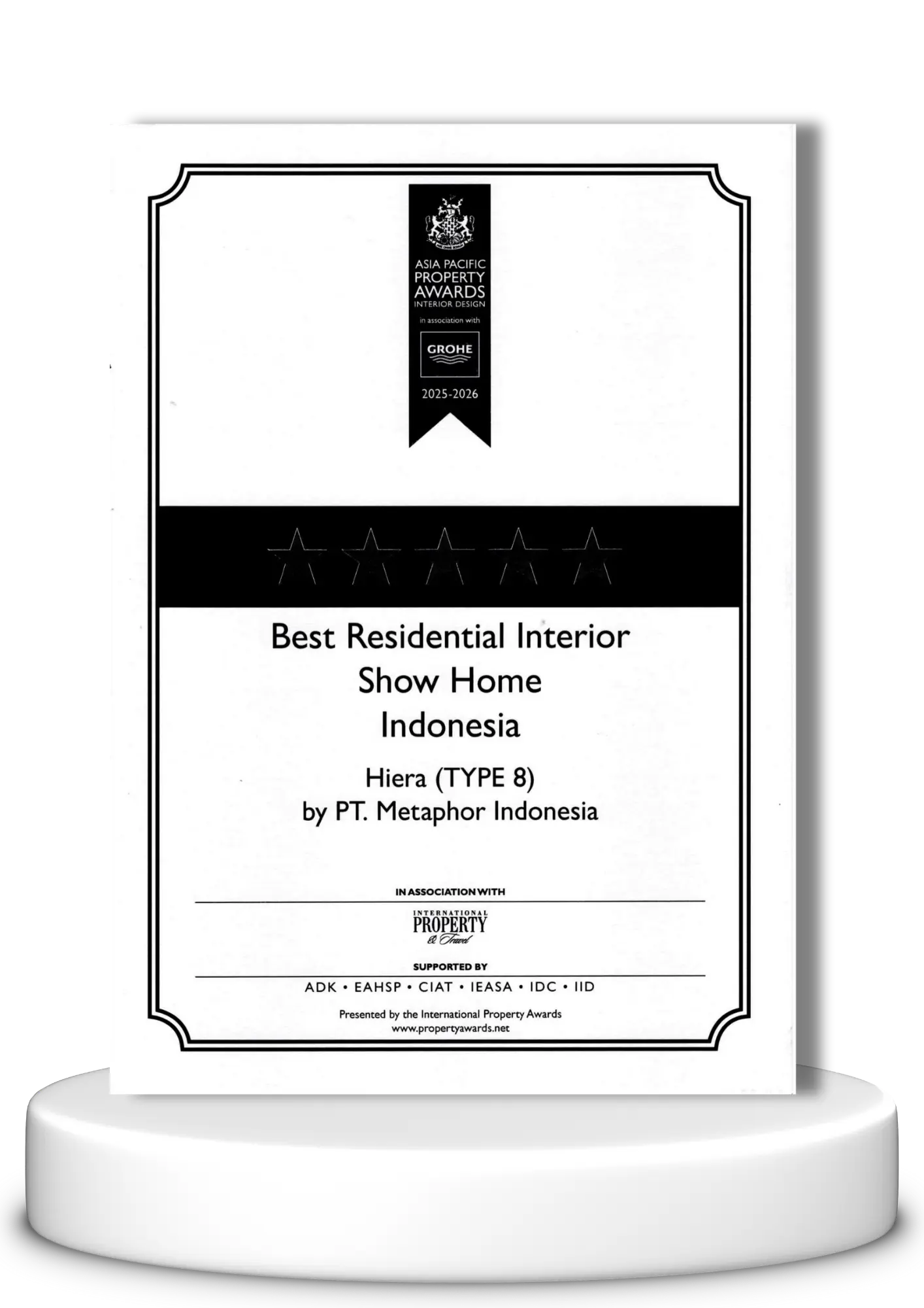 Best Residential Interior Show Home Indonesia by Asia Pacific Property Awards 2025